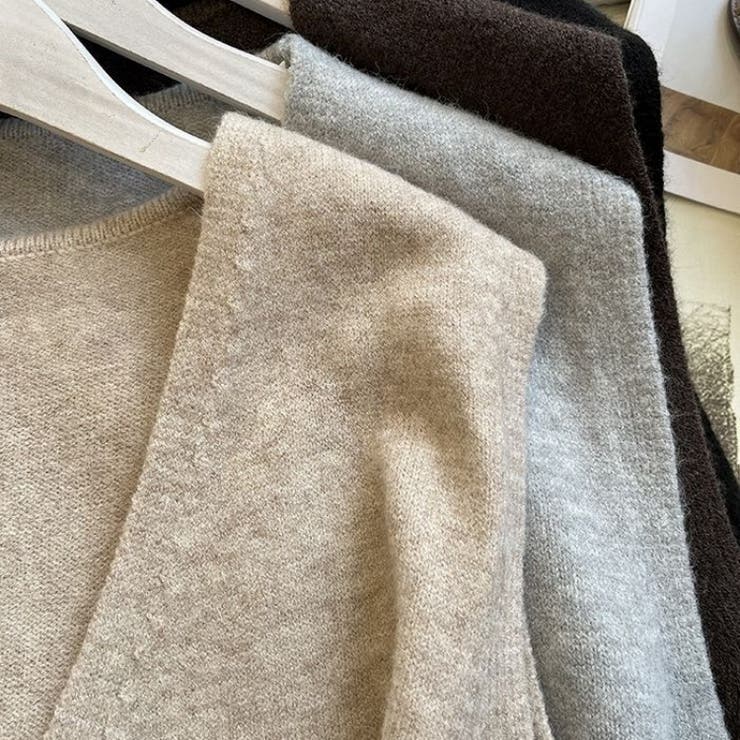 Vネックニットベスト トップス レイヤード風 | Carpe diem | 詳細画像13 