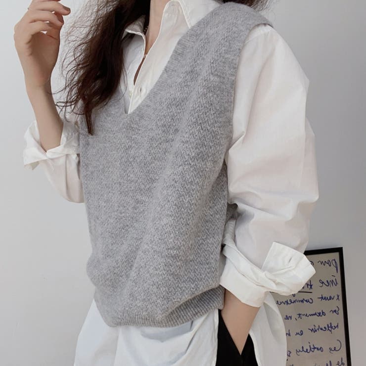 ニットベスト 秋冬 ジレ | Carpe diem | 詳細画像13 