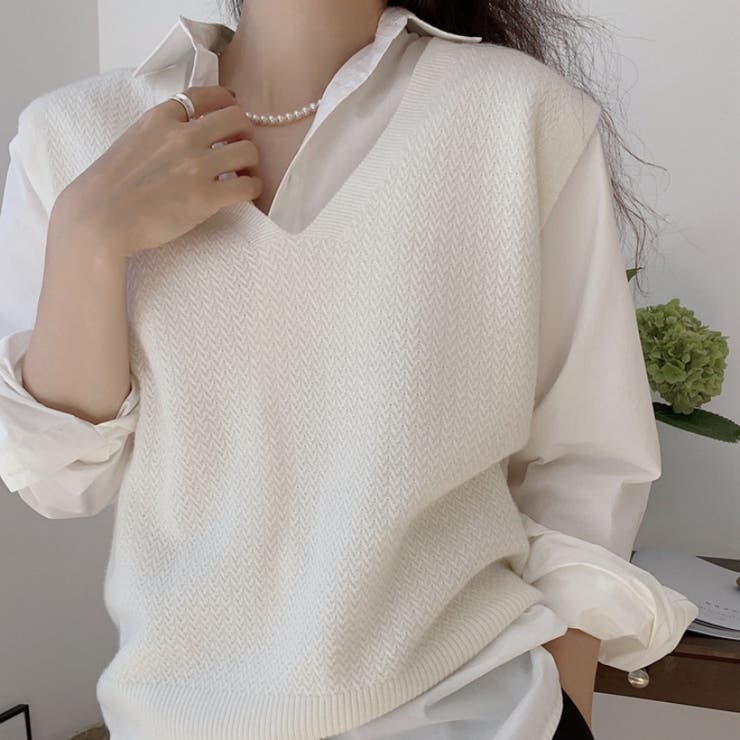 ニットベスト 秋冬 ジレ | Carpe diem | 詳細画像1 