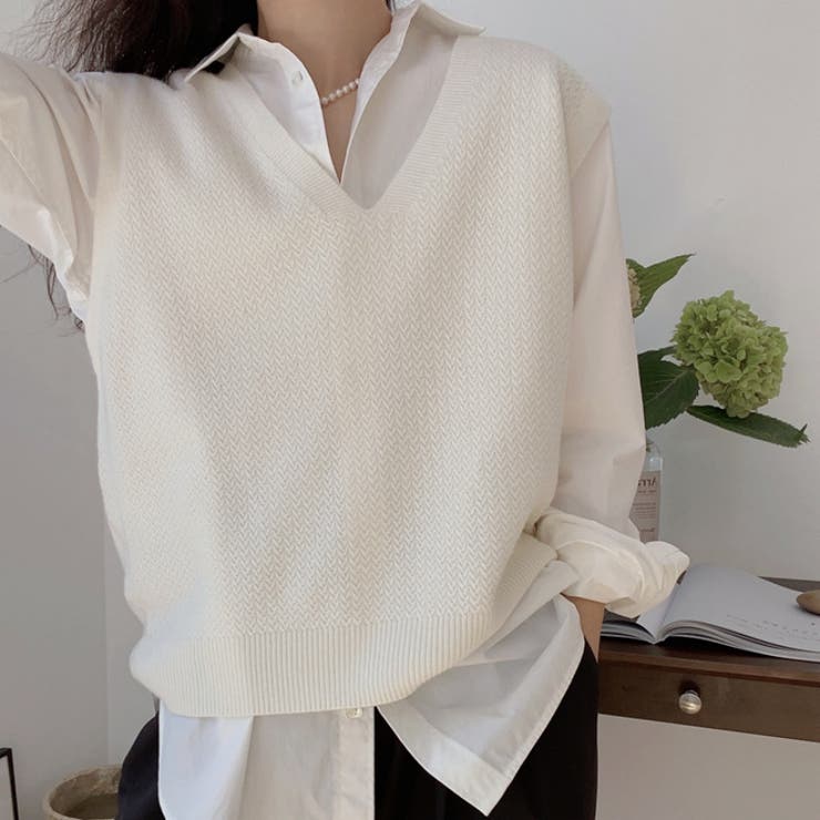 ニットベスト 秋冬 ジレ | Carpe diem | 詳細画像3 