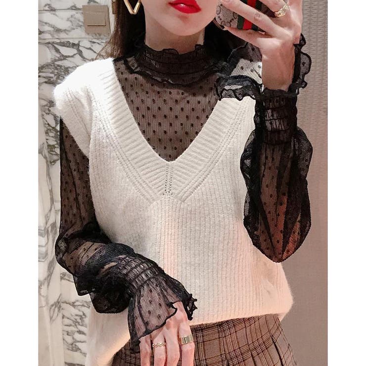 ブラックレースシアートップス レディース : ZOZOTOWN Yahoo!店