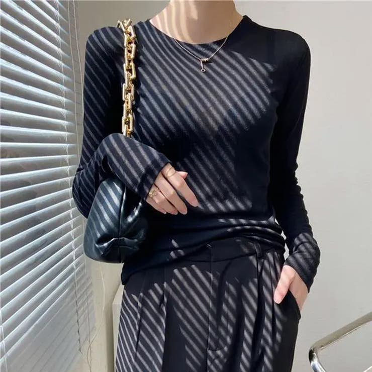 ブラック | シアートップス シアーインナー クールネック | Carpe diem