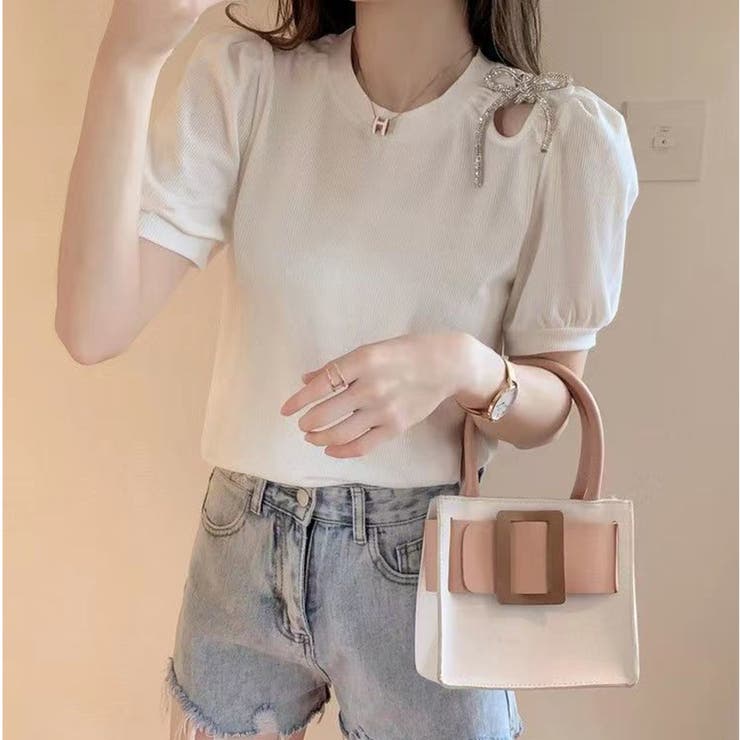 半袖ブラウス トップス 飾り付き | Carpe diem | 詳細画像11 