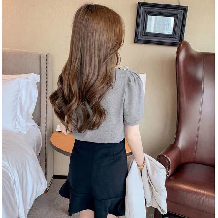 半袖ブラウス トップス 飾り付き | Carpe diem | 詳細画像6 