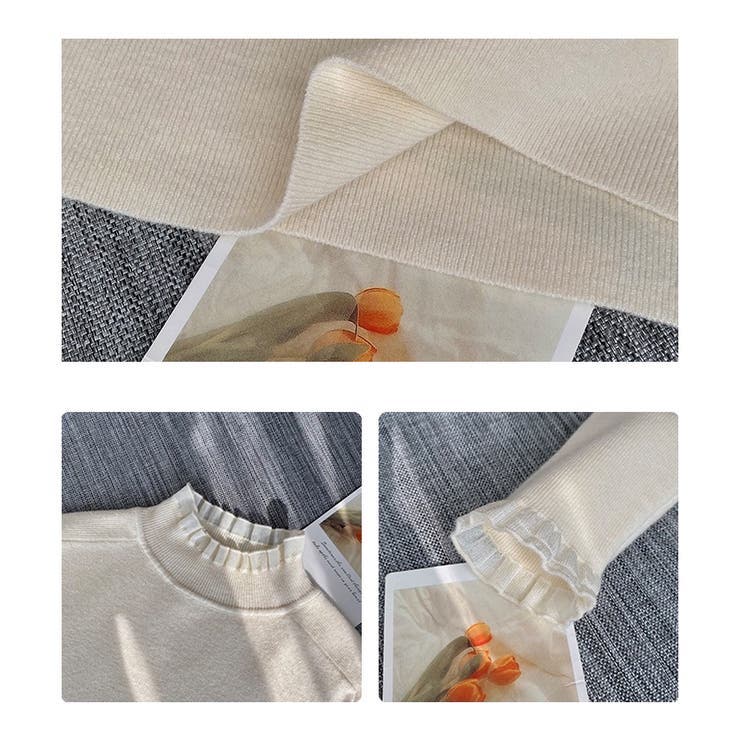 フリル襟 ニットトップス ハイネック | Carpe diem | 詳細画像13 