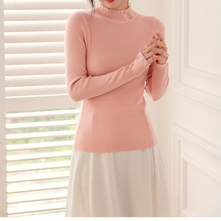 ニットトップス ハイネック メロウフリル | Carpe diem | 詳細画像8 