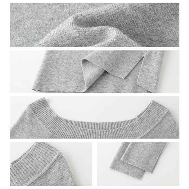 オフショルダートップス 長袖 ニットトップス | Carpe diem | 詳細画像8 