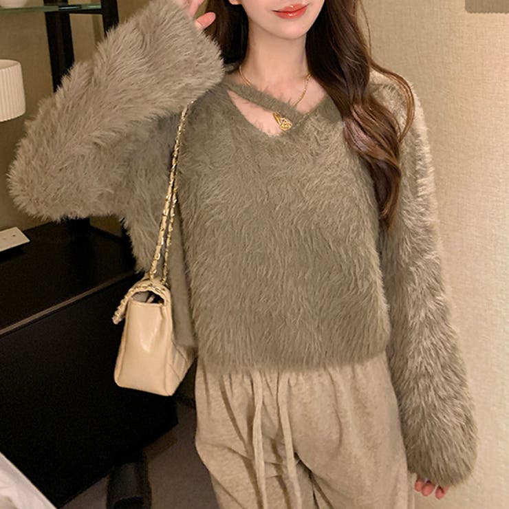 ニット シャギーニットトップス ショート丈 | Carpe diem | 詳細画像6 