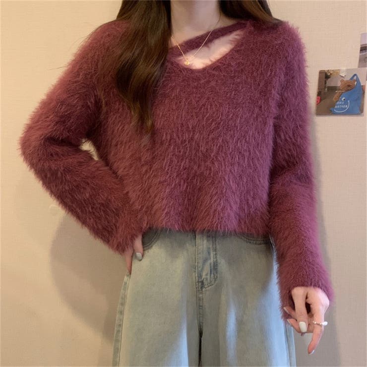 ニット シャギーニットトップス ショート丈 | Carpe diem | 詳細画像8 