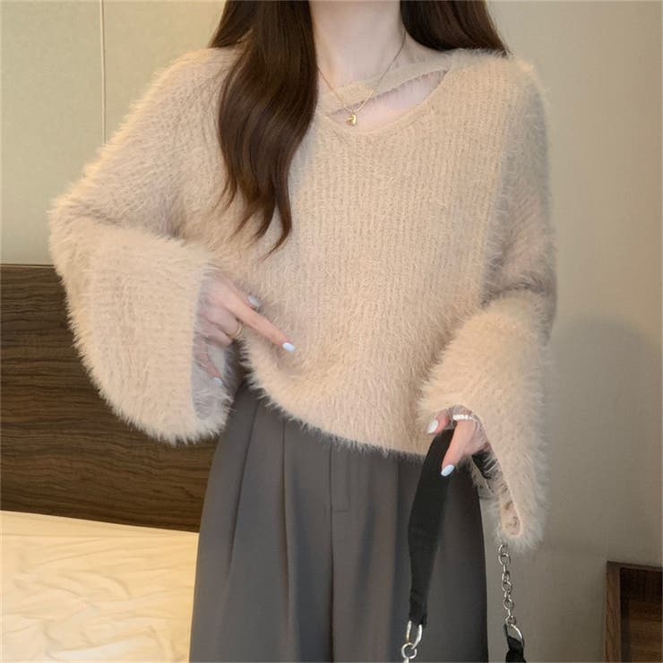 ニット シャギーニットトップス ショート丈 | Carpe diem | 詳細画像3 