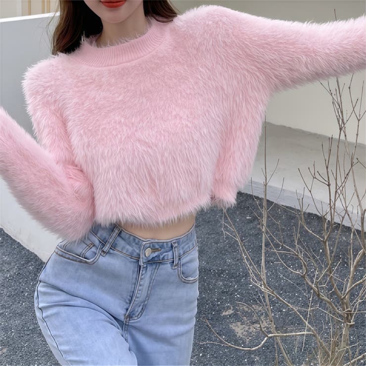 ニット シャギーニットトップス ショート丈 | Carpe diem | 詳細画像1 