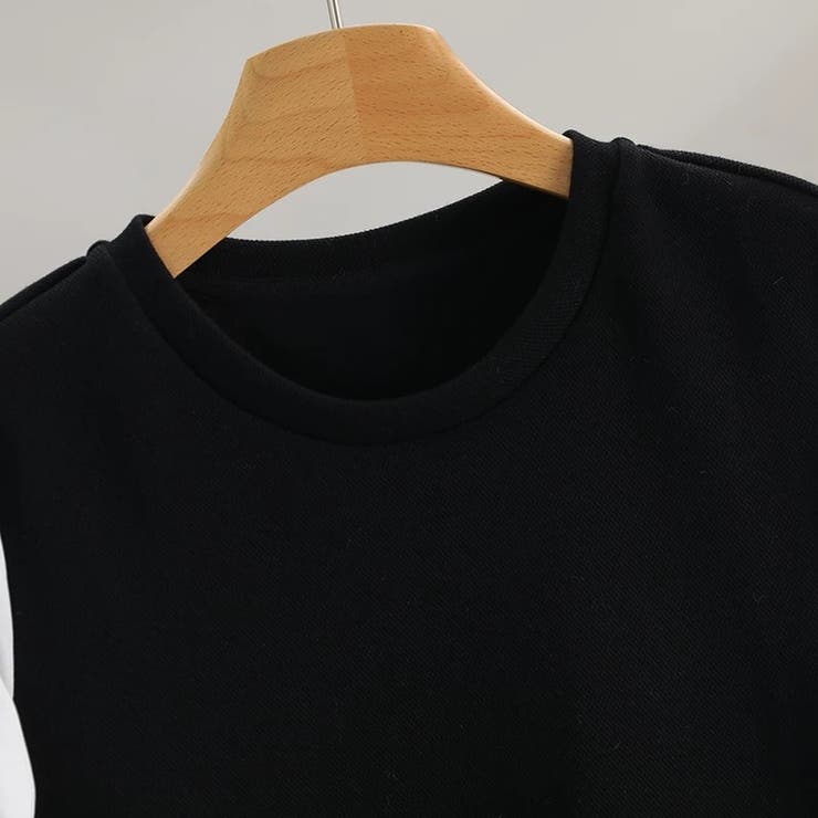 バイカラートップス レイヤード風トップス シャツブラウス | Carpe diem | 詳細画像9 