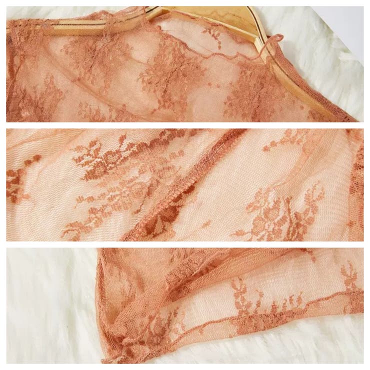 レースチュールトップス 長袖 シアートップス | Carpe diem | 詳細画像12