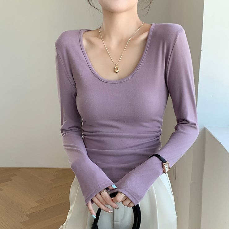 ウエストマーク ベロア 大Uネックトップス | Carpe diem | 詳細画像2 