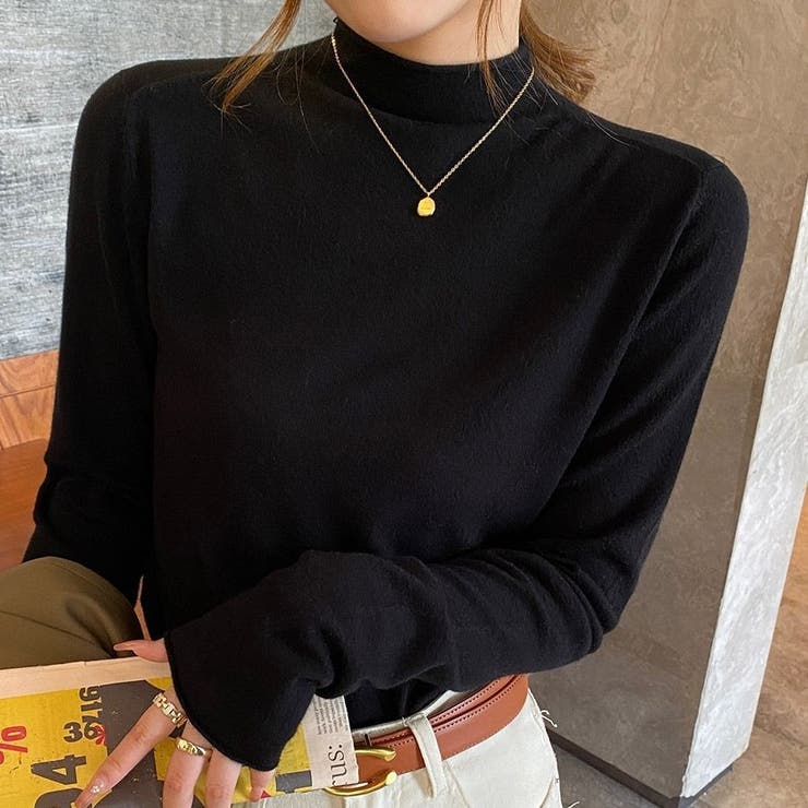 ブラック | ニットインナー トップス 秋冬 | Carpe diem