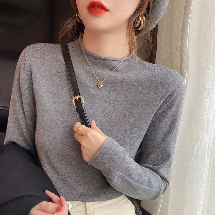 グレー | ニットインナー トップス 秋冬 | Carpe diem