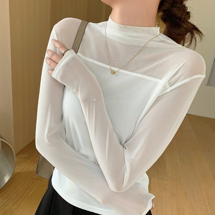 シアートップス シースルー ハイネック | Carpe diem | 詳細画像8 