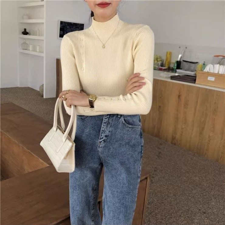 ハイネックニット トップス リブニット | Carpe diem | 詳細画像8 