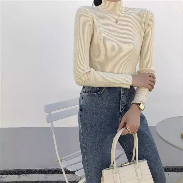 ハイネックニット トップス リブニット | Carpe diem | 詳細画像9 