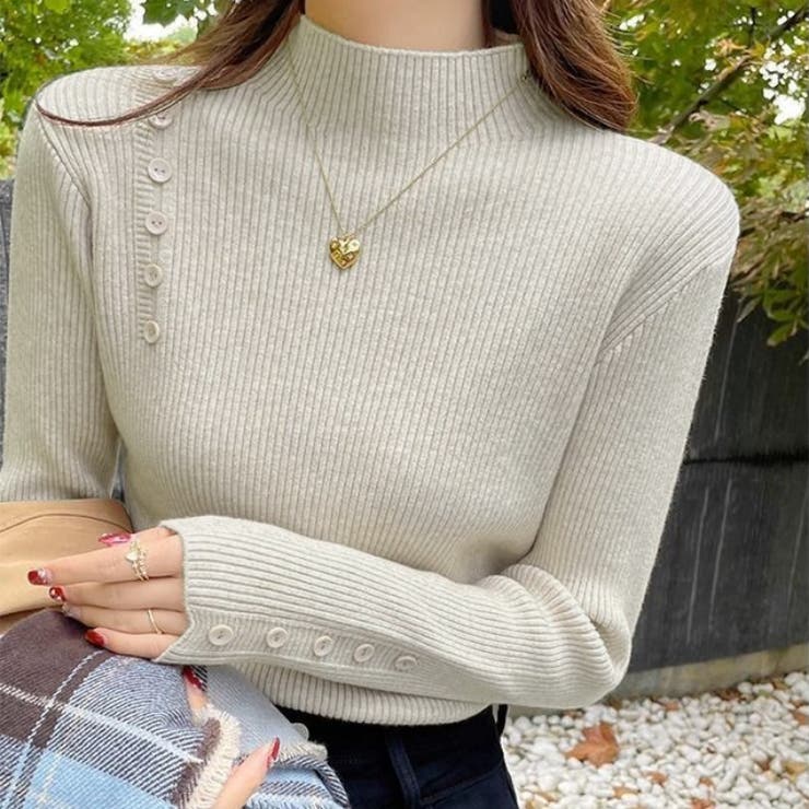 ハイネックニット トップス リブニット | Carpe diem | 詳細画像10 