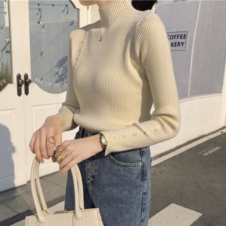 ハイネックニット トップス リブニット | Carpe diem | 詳細画像7 