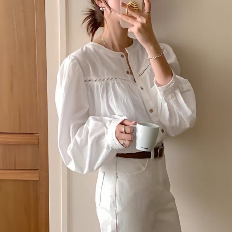 ボリュームスリーブブラウス 長袖 シャツ | Carpe diem | 詳細画像2 