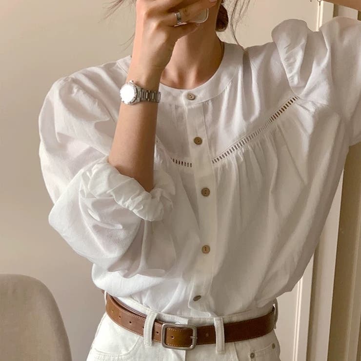 ボリュームスリーブブラウス 長袖 シャツ | Carpe diem | 詳細画像7 