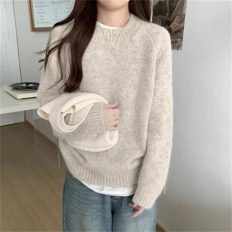 ミックスカラー 長袖 厚手ニット | Carpe diem | 詳細画像7 