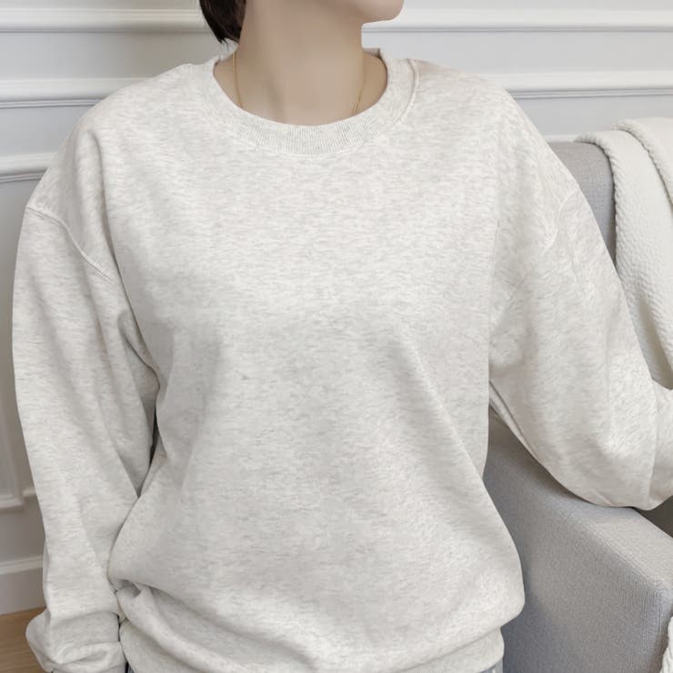 裏起毛トレーナー 無地トレーナー 秋冬トップス | Carpe diem | 詳細画像12 