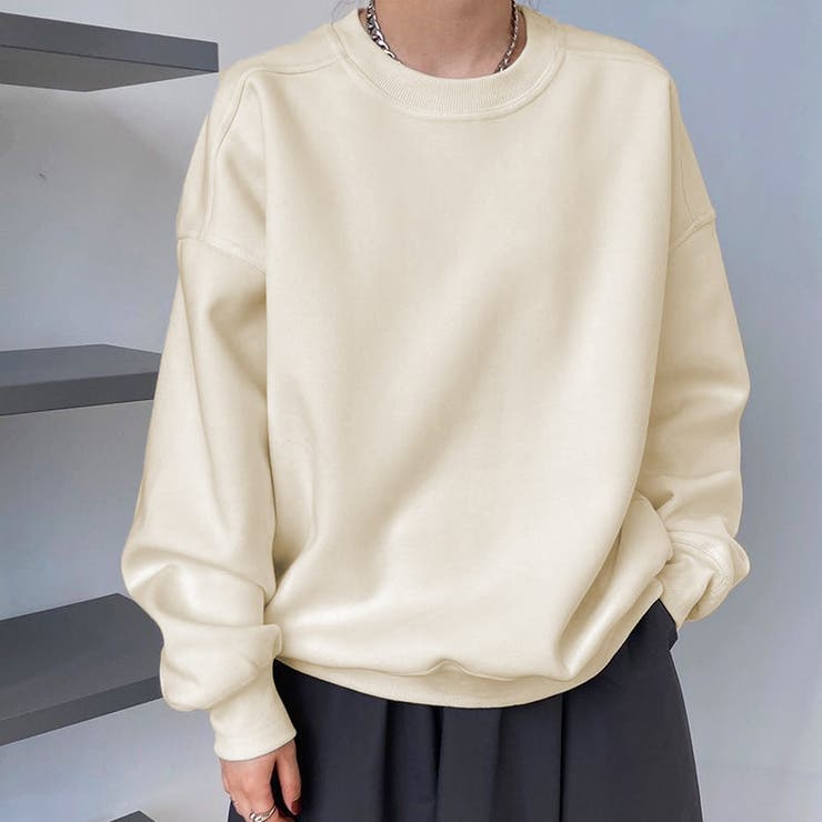 裏起毛トレーナー 無地トレーナー 秋冬トップス | Carpe diem | 詳細画像1 