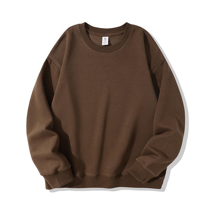 ブラウン | 裏起毛トレーナー 無地トレーナー 秋冬トップス | Carpe diem