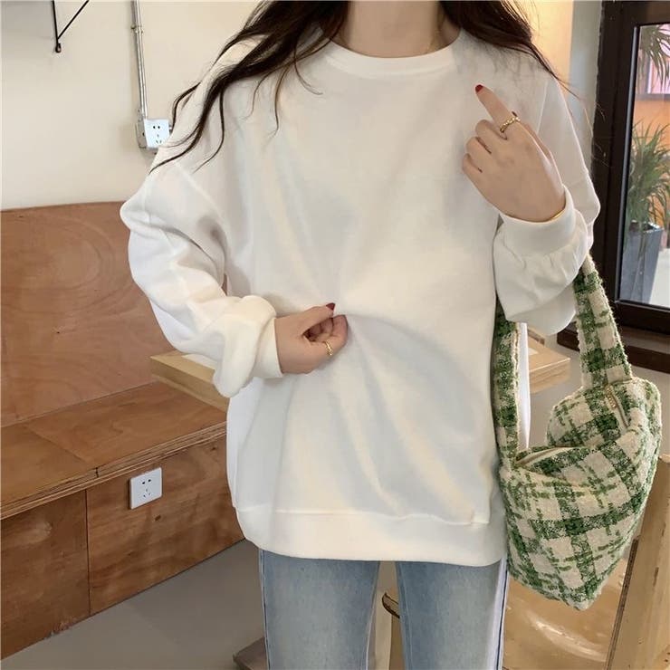 裏起毛トレーナー 無地トレーナー 秋冬トップス | Carpe diem | 詳細画像7 