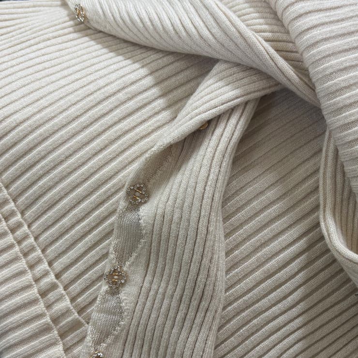 ビジュー付きニット トップス リブニット | Carpe diem | 詳細画像7 