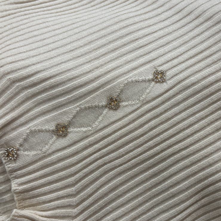 ビジュー付きニット トップス リブニット | Carpe diem | 詳細画像8 