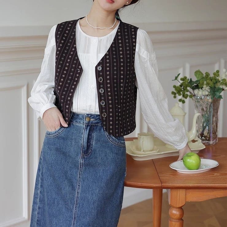 レース長袖 シャツブラウス トップス | Carpe diem | 詳細画像5 