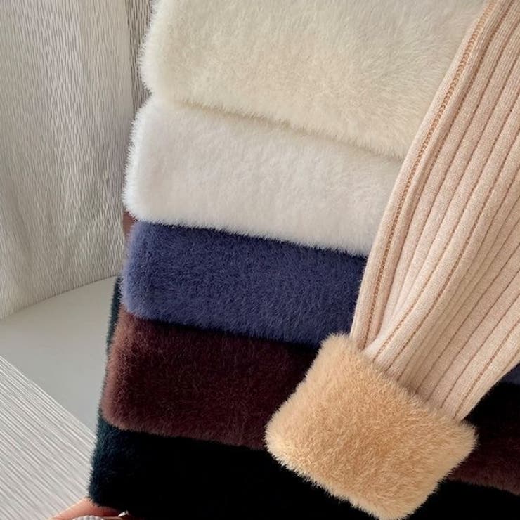 裏起毛ニットトップス 厚手ニット リブニット | Carpe diem | 詳細画像16 