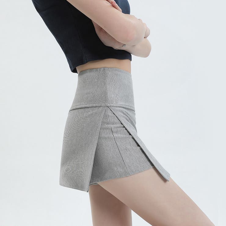 スリット入りキュロットスカート 露出防止 ミニスカート風 | Carpe diem | 詳細画像6 