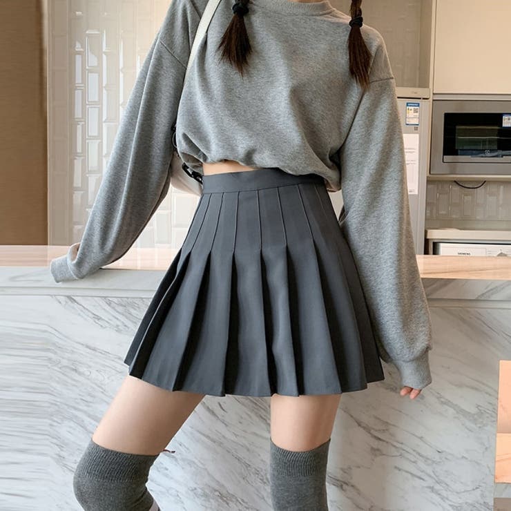 プリーツミニスカート インナーパンツ付き ショート丈スカート