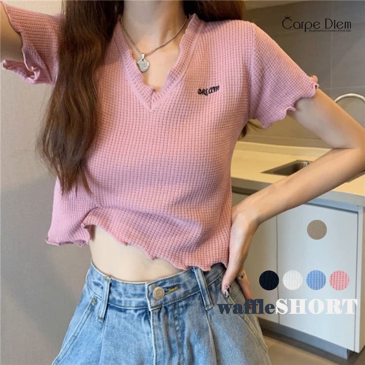 ピンク | Tシャツ ショート丈 Tシャツ半袖 | Carpe diem