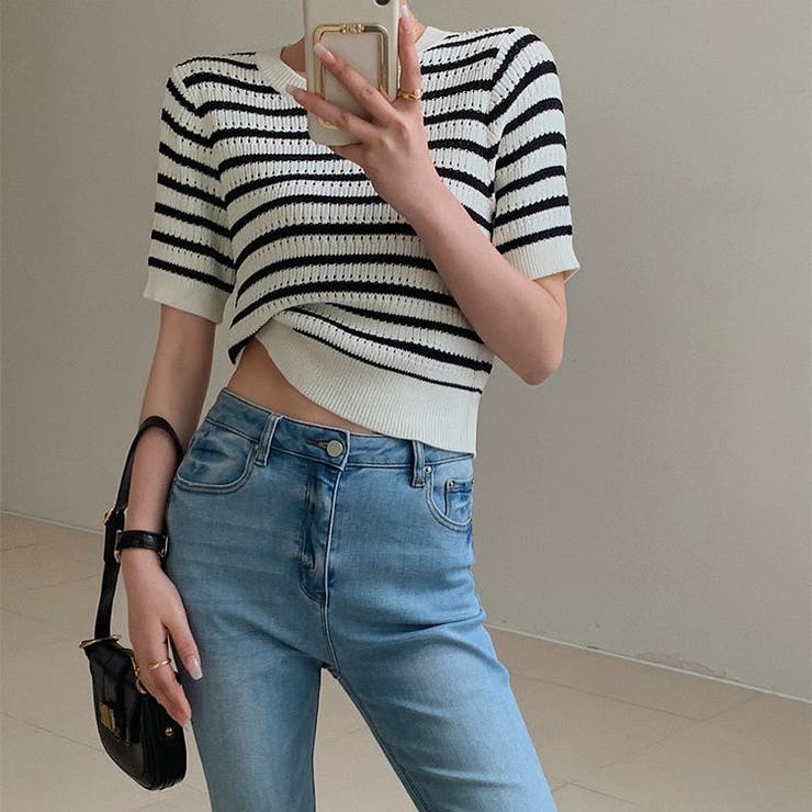 爽やかなボーダーデザイン♪【CHANEL】トップス ボーダーニット CHANEL(シャネル) トップス(レディース) - 海外