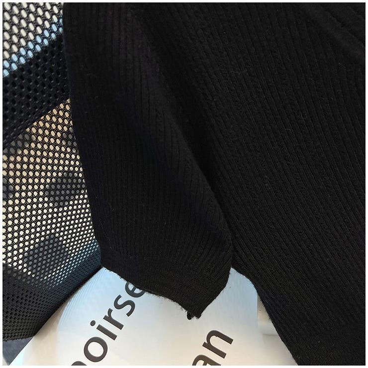 ボタン付きショート丈ニットトップス サマーニット 半袖ニット | Carpe diem | 詳細画像16 