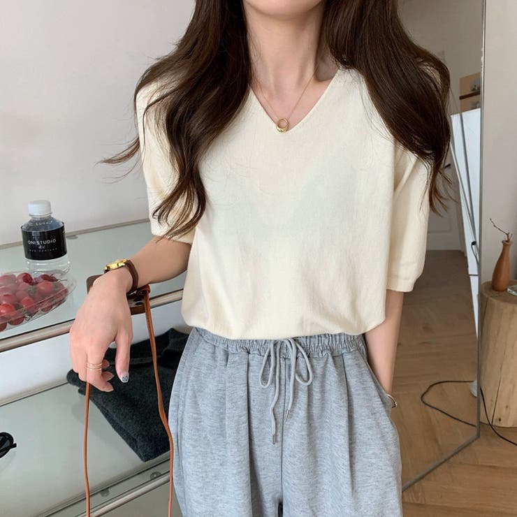 ニットトップス 半袖 サマーニット半袖 | Carpe diem | 詳細画像7 