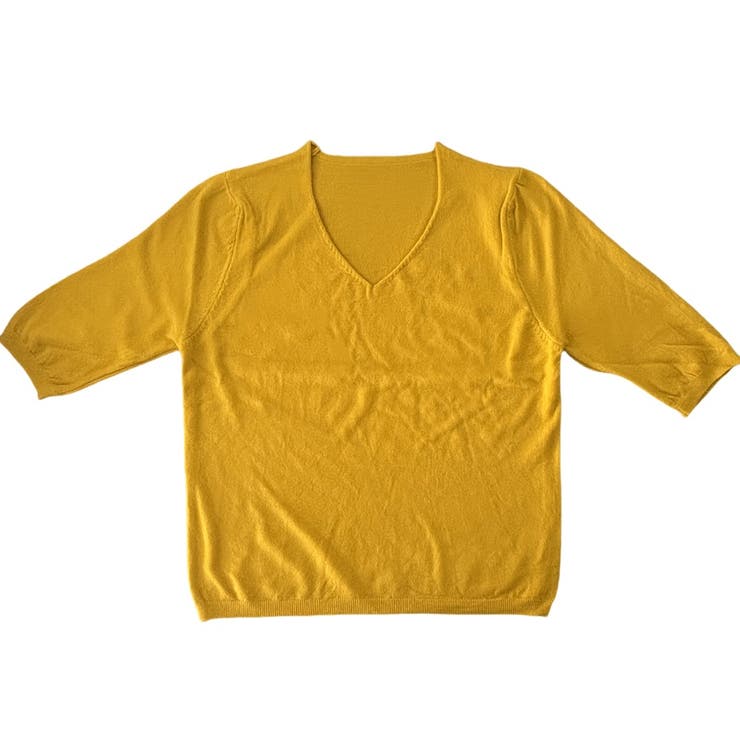 MABLI  半袖ニットトップス セール】フロントジップ半袖コンパクトニットトップス（Tシャツ