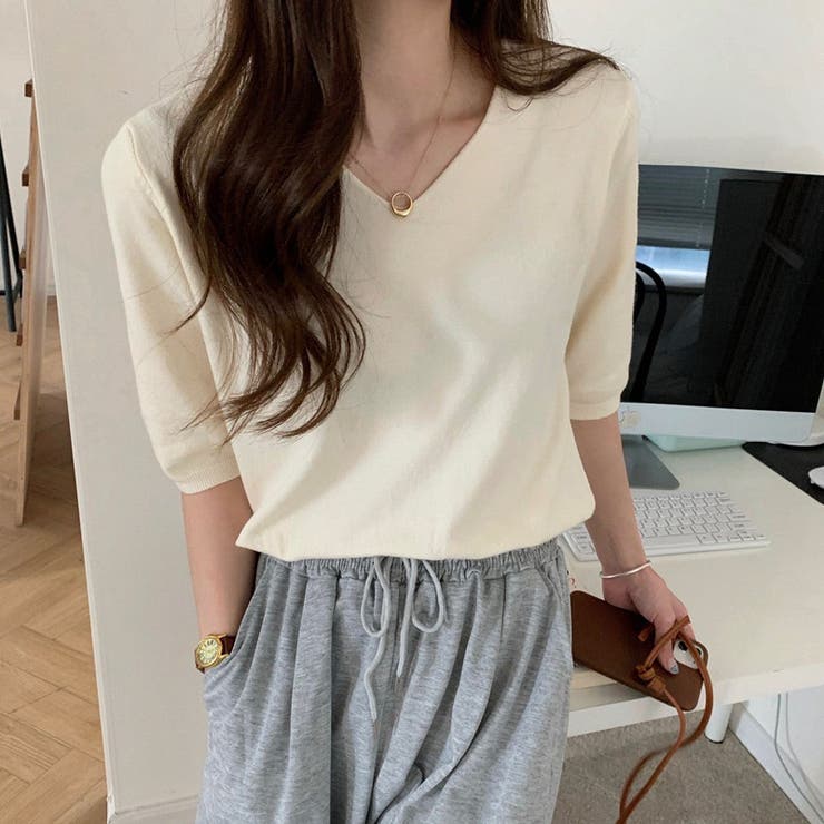 ニットトップス 半袖 サマーニット半袖 | Carpe diem | 詳細画像6 