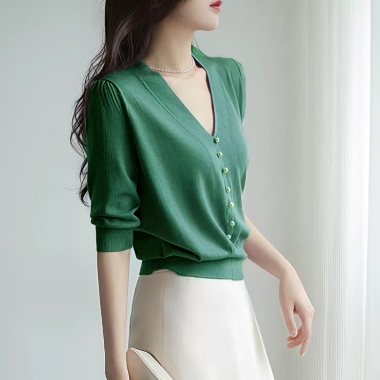 ダークグリーン | サマーニット レディース ニット | Carpe diem