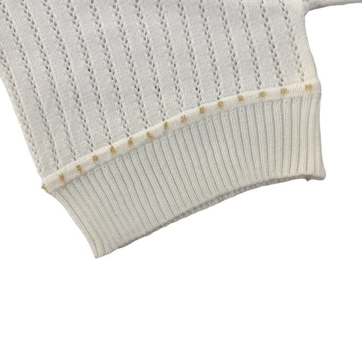 透かし編みニット 半袖トップス エレガント | Carpe diem | 詳細画像10 