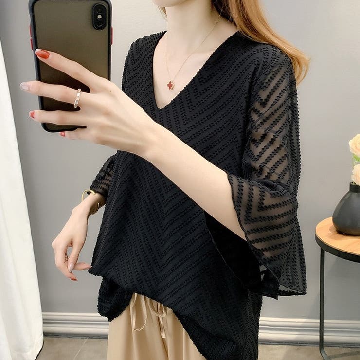 レディース Vネック ブラウス | Carpe diem | 詳細画像9 