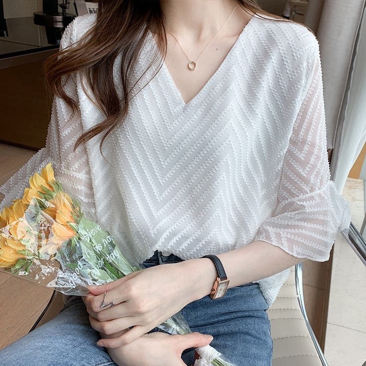 レディース Vネック ブラウス | Carpe diem | 詳細画像7 