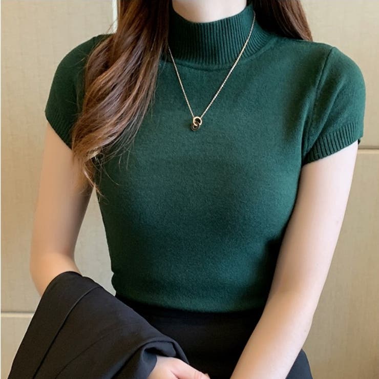 リブニットトップス シンプルニット セーター | Carpe diem | 詳細画像5 