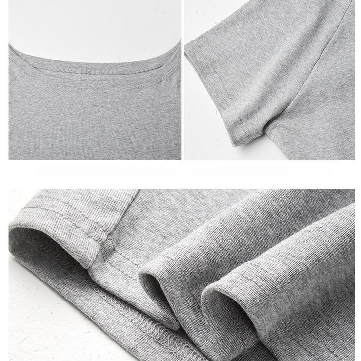 オフショルダー風半袖 ドロップショルダーTシャツ トップス | Carpe diem | 詳細画像19 